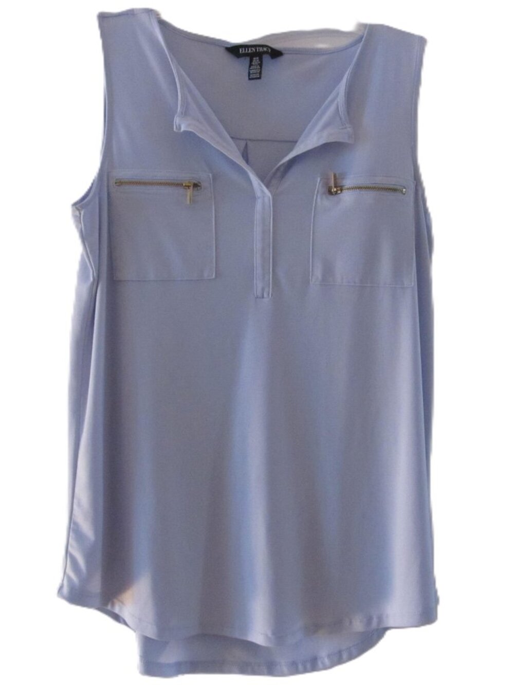Ellen Tracy top blue Blouse Polyester/Elastane Jersey knit size M